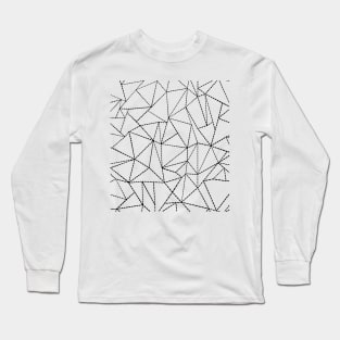 AB Dotted Lines White Long Sleeve T-Shirt